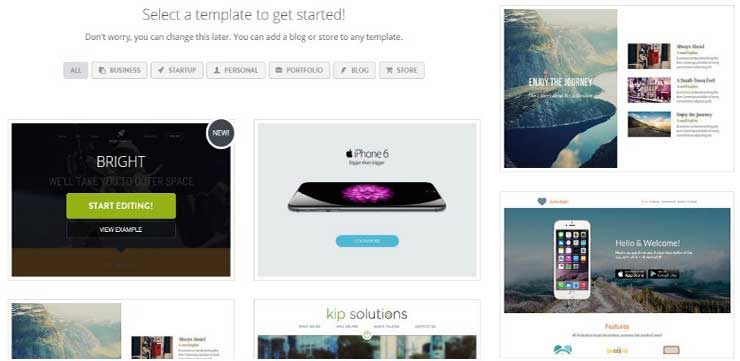 Strikingly construtor de site online